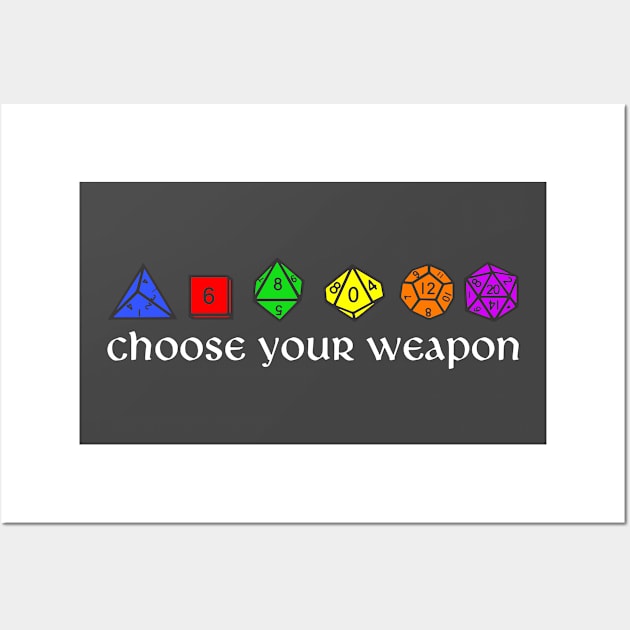 Rainbow Choose Your Weapon Wall Art by MimicGaming